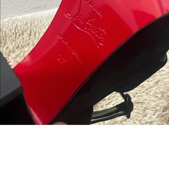 Christian Louboutin SUPERYAZ 160 Suede Platform Heels Sandals Shoes - Picture 12 of 12